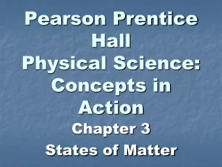 Pearson Prentice Hall  Physical Science: Concepts in Action