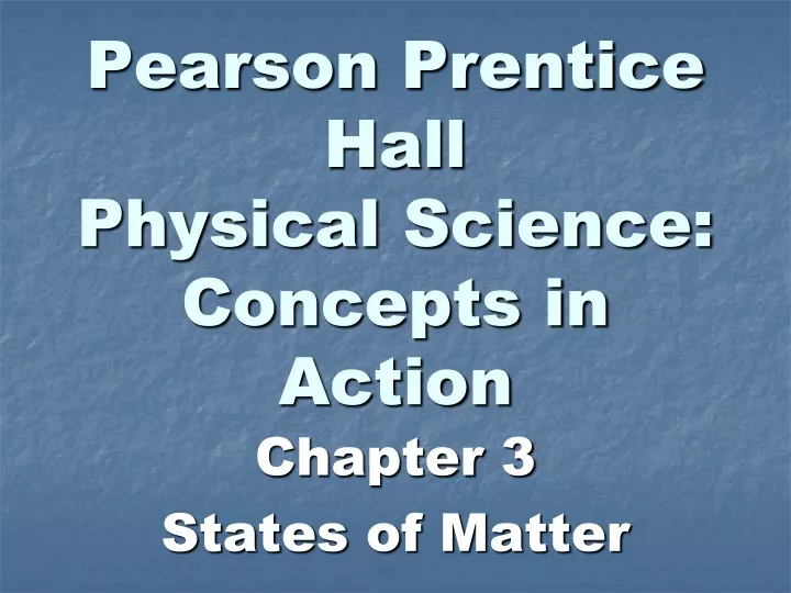 pearson prentice hall physical science concepts in action