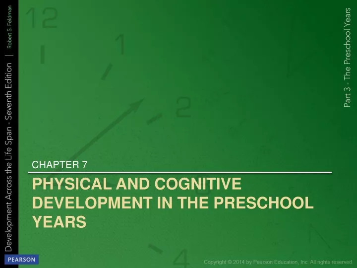 physical and cognitive development in the preschool years