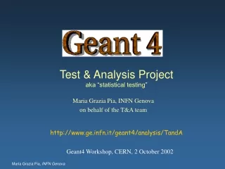 Test &amp; Analysis Project aka “statistical testing”