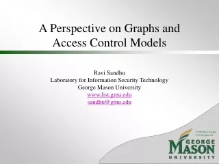A Perspective on Graphs and Access Control Models