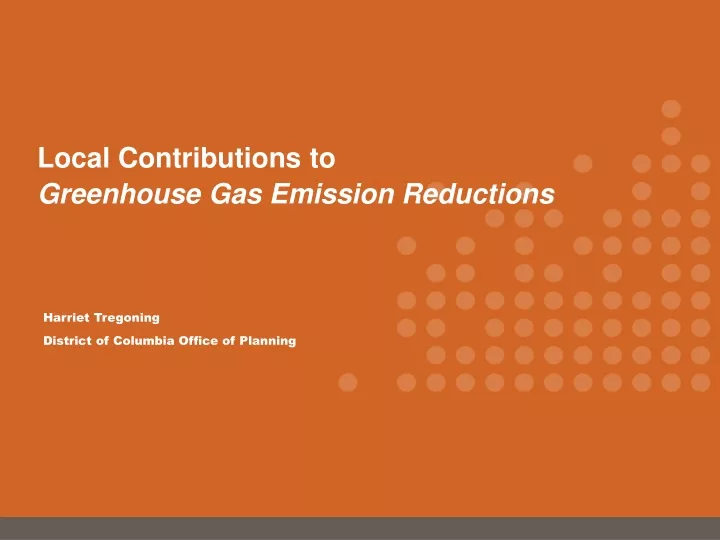 local contributions to greenhouse gas emission reductions
