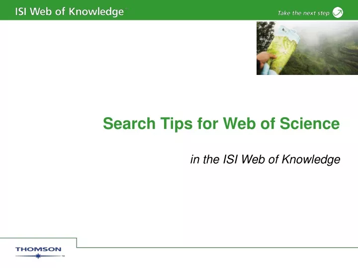 search tips for web of science