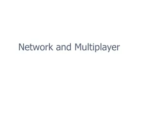 Network and Multiplayer