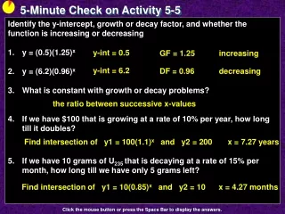 5-Minute Check on Activity  5-5