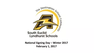 National Signing Day – Winter 2017 February 1, 2017