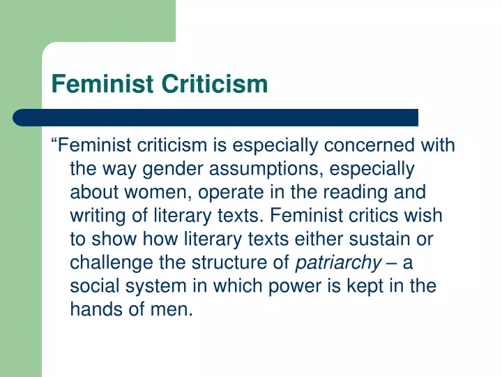 feminist criticism