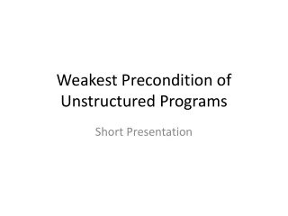 Weakest Precondition of Unstructured Programs
