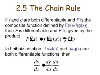 2.5 The Chain Rule