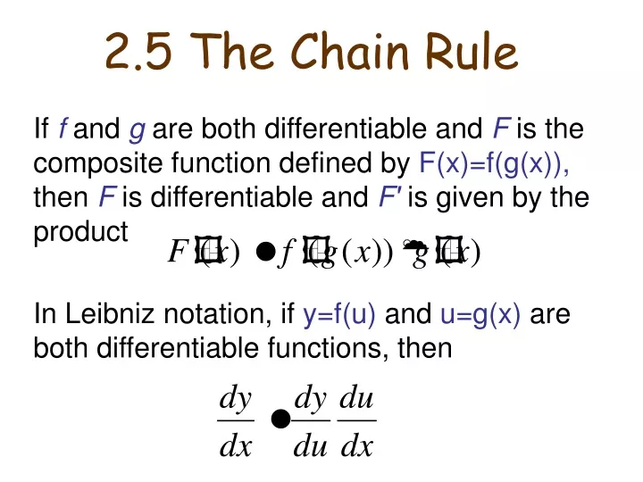 2 5 the chain rule