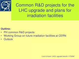 Common R&amp;D projects for the LHC upgrade and plans for irradiation facilities
