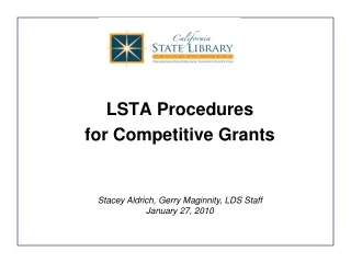 LSTA Procedures  for Competitive Grants