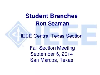 Five CTS Student Branches 2014-2015