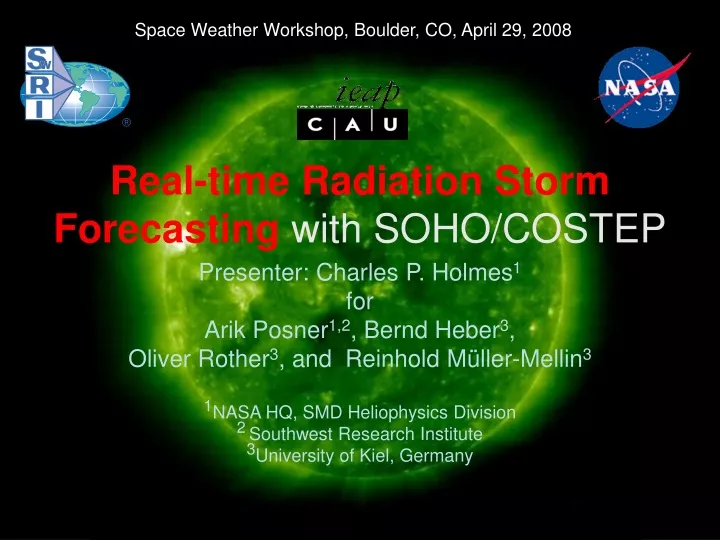 real time radiation storm forecasting with soho costep