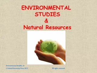 ENVIRONMENTAL  STUDIES &amp;  Natural Resources