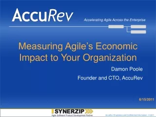 Measuring Agile’s Economic Impact to Your Organization