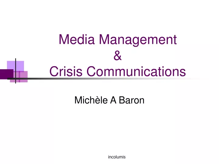 media management crisis communications