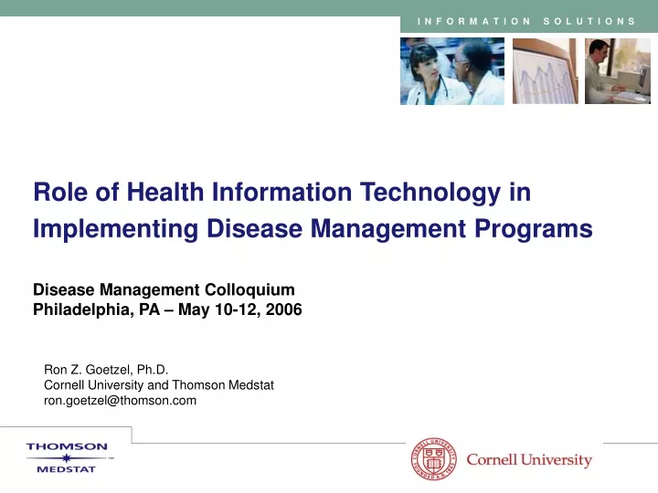role of health information technology in implementing disease management programs