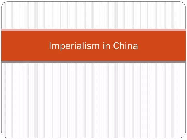 imperialism in china