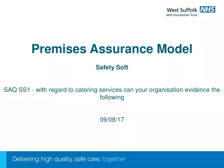 premises assurance model safety soft saq ss1 with
