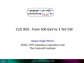 CLIC BDS : From 500 GeV to 3 TeV CM