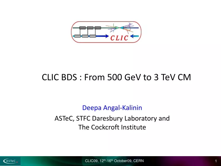clic bds from 500 gev to 3 tev cm