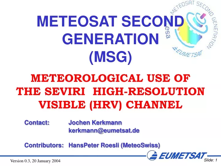 meteosat second generation msg