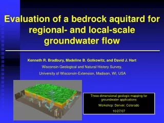 Evaluation of a bedrock aquitard for regional- and local-scale groundwater flow