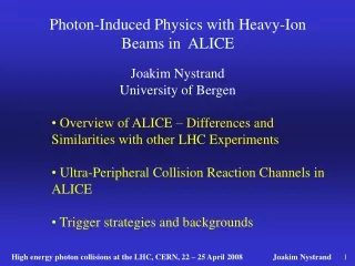 Photon-Induced Physics with Heavy-Ion  Beams in  ALICE