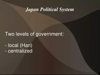 Japan Political System