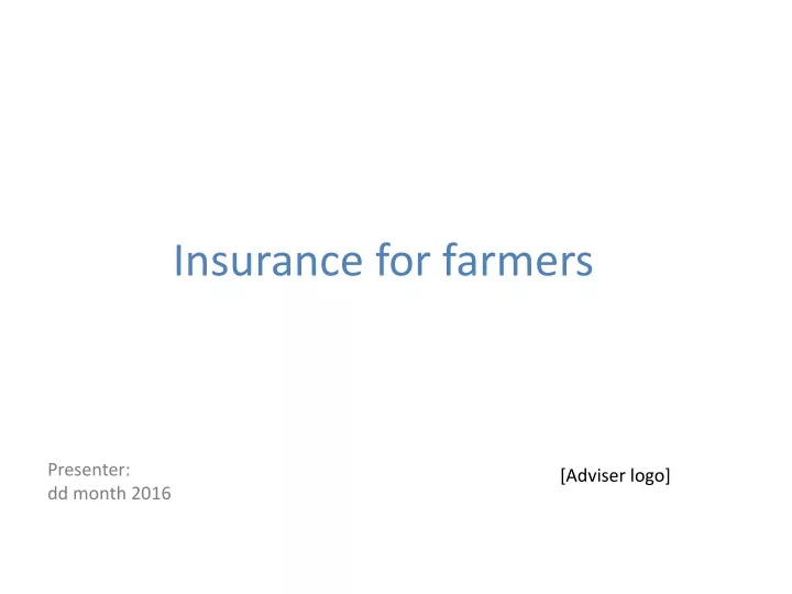 insurance for farmers