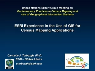 Carmelle J. Terborgh, Ph.D. ESRI – Global Affairs cterborgh@esri