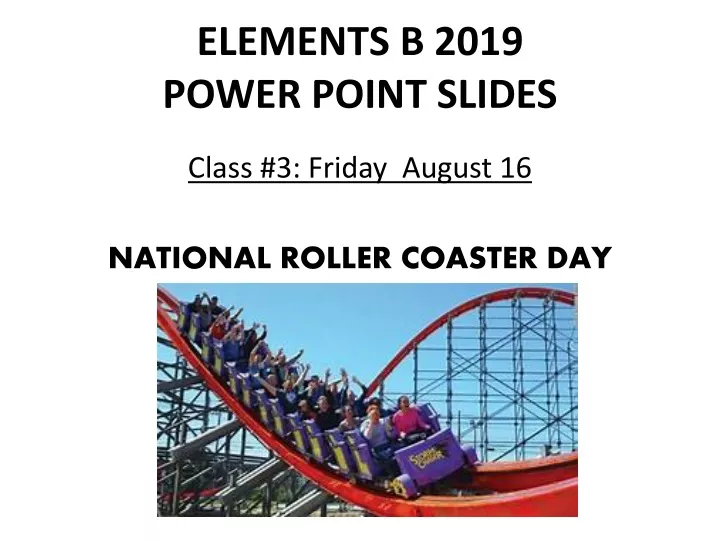 elements b 2019 power point slides