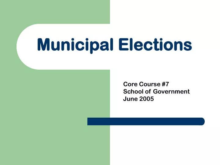 municipal elections