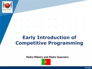 Early Introduction of Competitive Programming