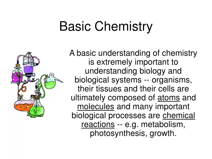 basic chemistry