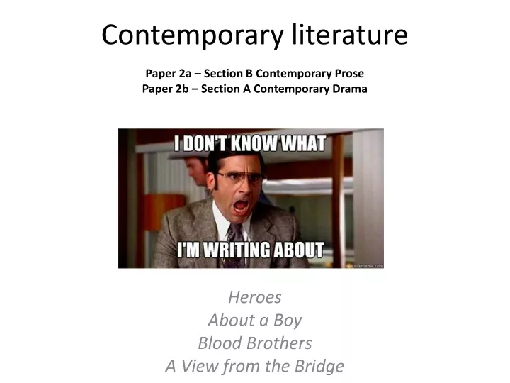 contemporary literature