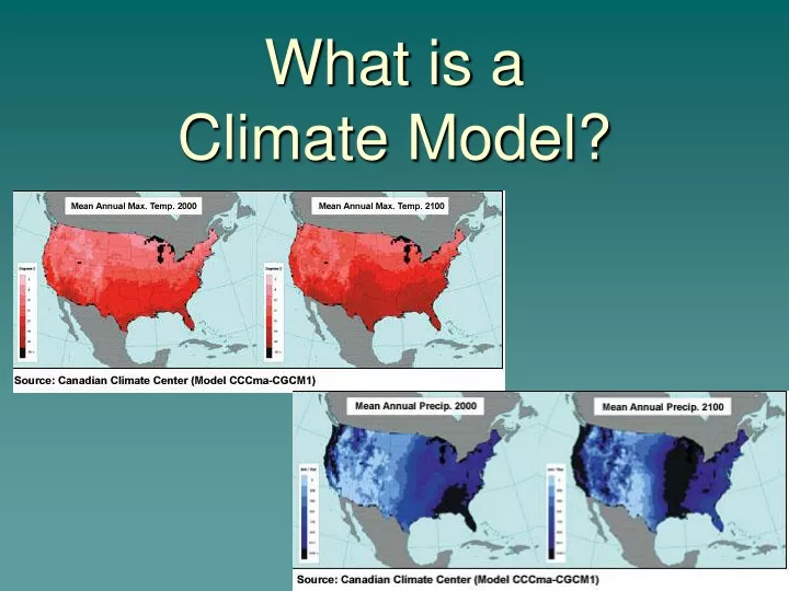 what is a climate model