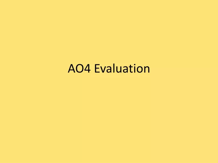 ao4 evaluation