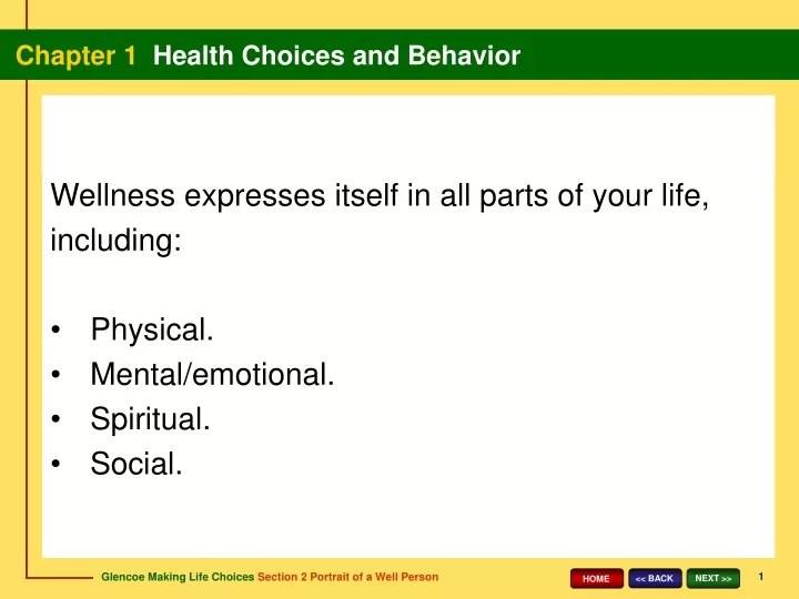 wellness expresses itself in all parts of your