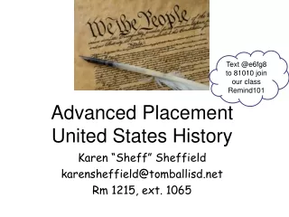 Advanced Placement  United States History