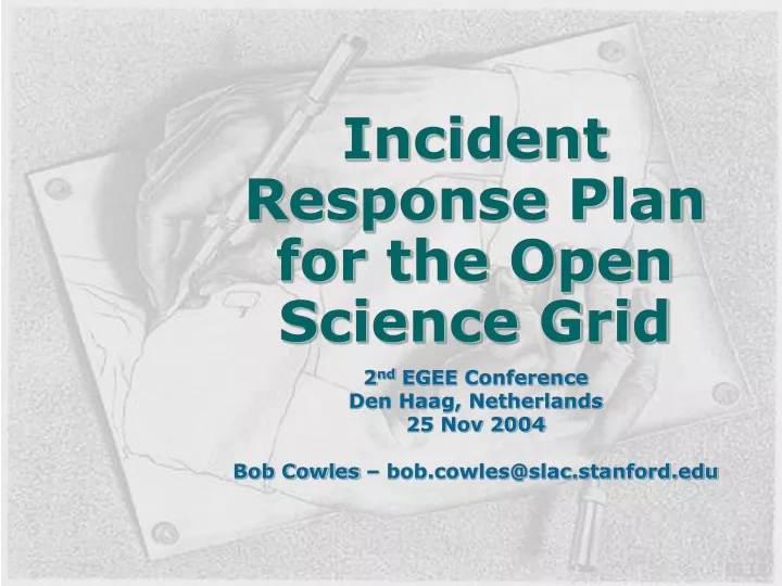 incident response plan for the open science grid
