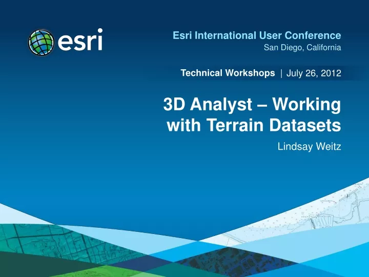 3d analyst working with terrain datasets