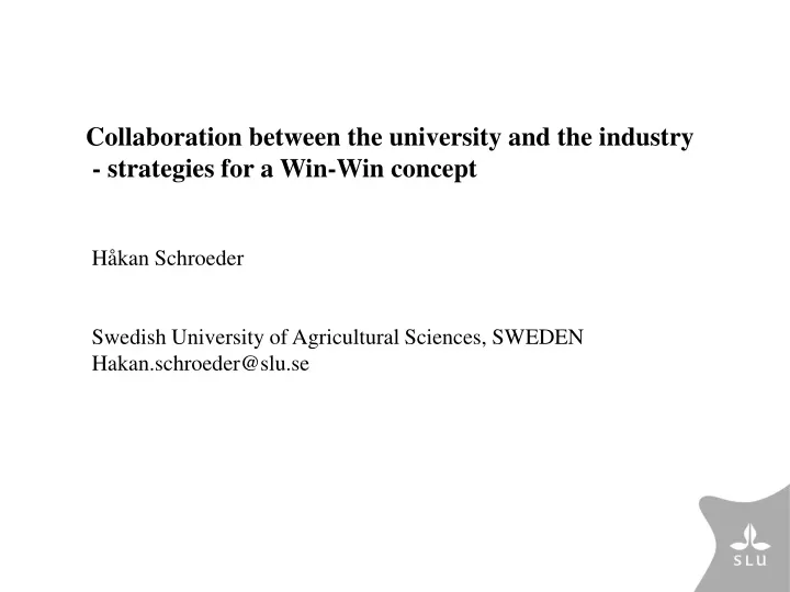 collaboration between the university