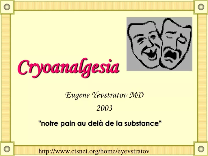 cryoanalgesia