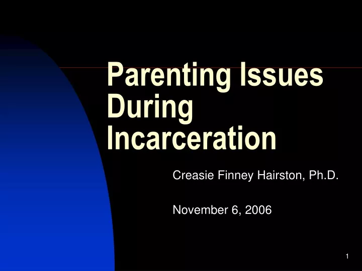 parenting issues during incarceration