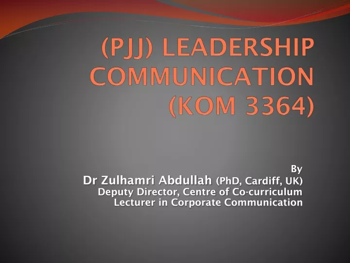pjj leadership communication kom 3364