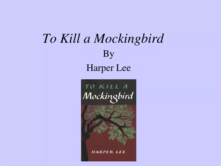 to kill a mockingbird