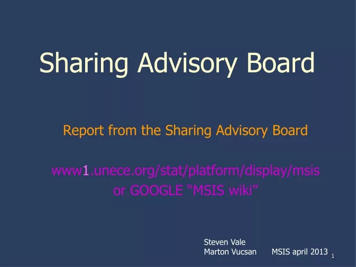 sharing advisory board