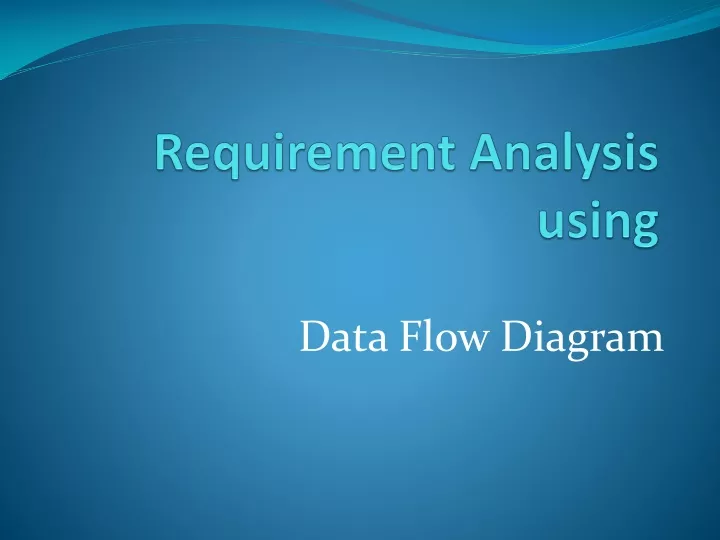 requirement analysis using